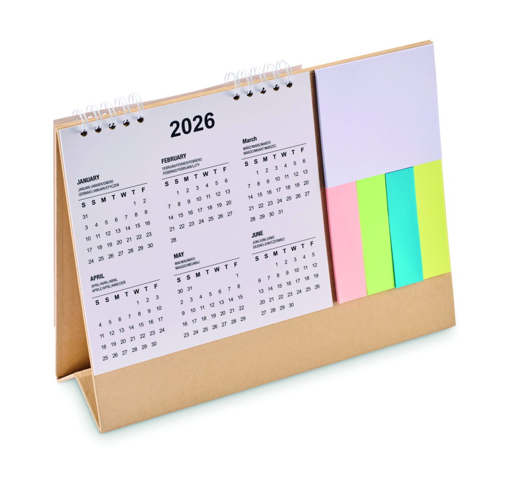 Logotrade advertising products photo of: Desk calendar with memo pad