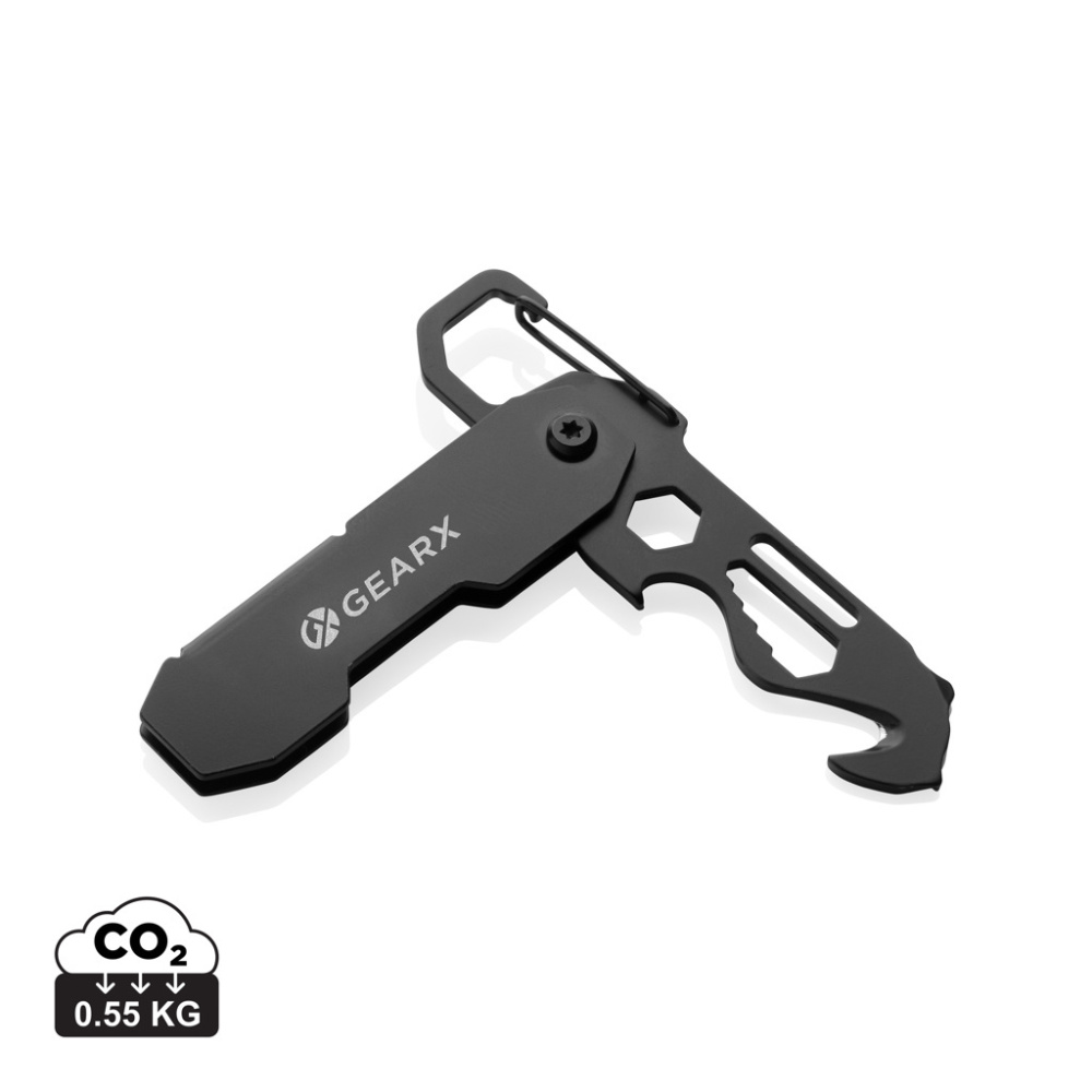 Logotrade promotional gift image of: Gear X foldable EDC tool with carabiner and parcel cutter