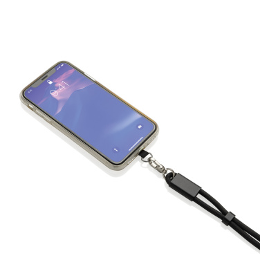 Logotrade promotional items photo of: LoopAmp RCS RPET adjustable phone wrist strap 60W cable