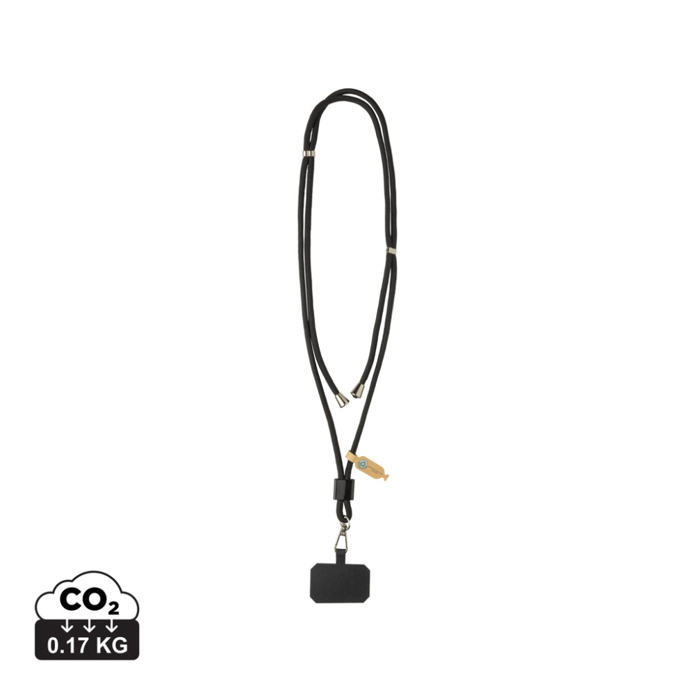 Logotrade promotional giveaway picture of: CarryLoop RCS recycled PET adjustable phone holder lanyard