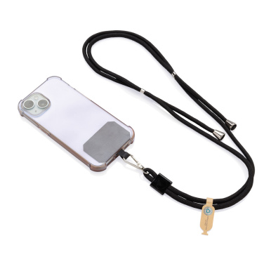 Logotrade promotional merchandise photo of: CarryLoop RCS recycled PET adjustable phone holder lanyard