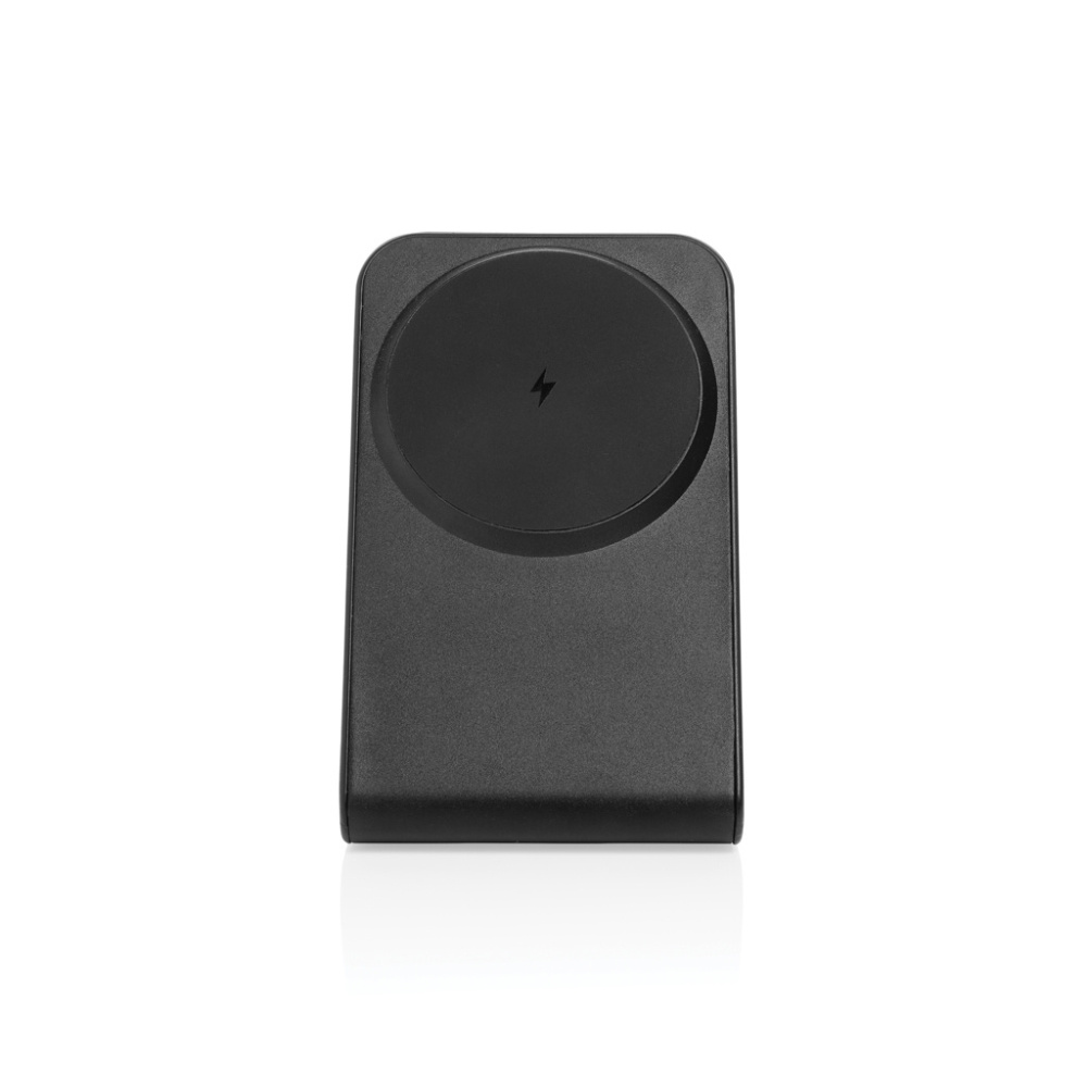 Logo trade promotional items image of: VoltPerch RCS recycled plastic 15W magnetic wireless charger
