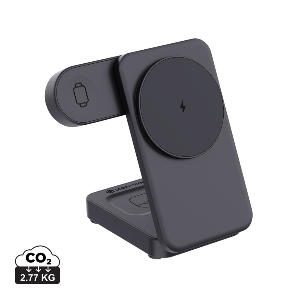 Logotrade corporate gift image of: Urban Vitamin Arcadia RCS rplastic 15W 3in1 magnetic charger