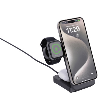 Logo trade promotional products image of: Urban Vitamin Arcadia RCS rplastic 15W 3in1 magnetic charger