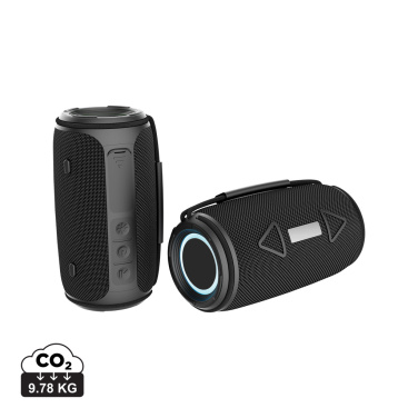 Logo trade promotional giveaways image of: Prisma RCS recycled plastic IPX 4 waterpoof 16W speaker