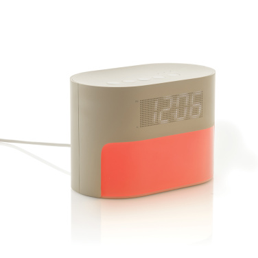 Logo trade promotional gift photo of: LumaRise RCS reycled plastic white noise alarm clock