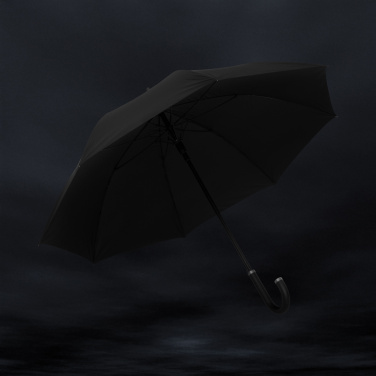 Logo trade corporate gift photo of: Swiss Peak Vero Aware™ RPET 25” umbrella w luxe handle