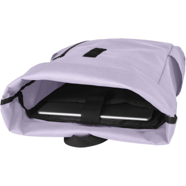 Logo trade advertising products picture of: Byron 15.6" GRS RPET roll-top backpack 18L