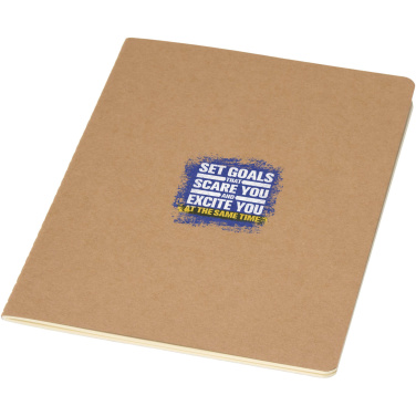 Logo trade promotional merchandise photo of: Slyk A5 kraft cahier notebook with ruled pages