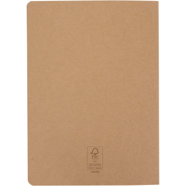 Logotrade corporate gift image of: Slyk A5 kraft cahier notebook with dotted pages