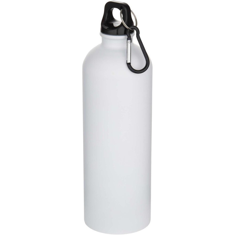 Logotrade promotional gift picture of: Oregon 750 ml matte RCS recycled single wall stainless steel water bottle with carabiner