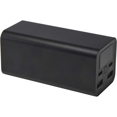 Logo trade promotional merchandise photo of: Acamar 20.000 mAh 70W recycled aluminium laptop power bank