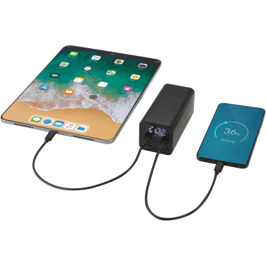 Logo trade corporate gift photo of: Acamar 20.000 mAh 70W recycled aluminium laptop power bank