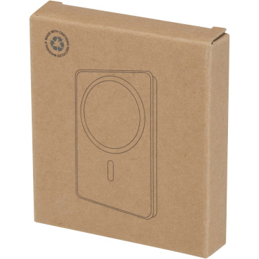 Logo trade corporate gifts image of: Acrab 5000 mAh 15W magnetic wireless power bank with 20W PD - made from recycled plastic