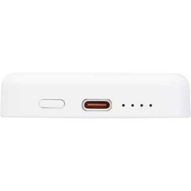 Logo trade promotional giveaways picture of: Acrab 5000 mAh 15W magnetic wireless power bank with 20W PD - made from recycled plastic