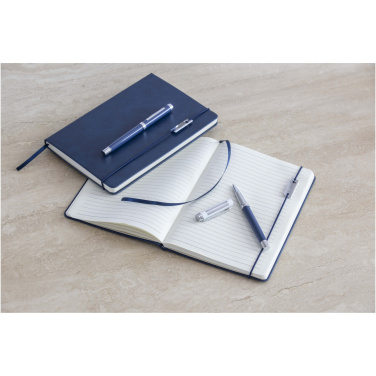 Logo trade business gift photo of: Legato Elegance A5 hard cover notebook and rollerball pen set