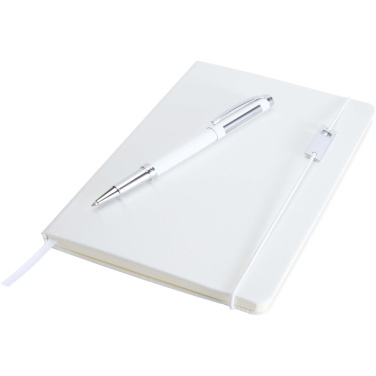 Logotrade advertising product picture of: Legato Elegance A5 hard cover notebook and rollerball pen set