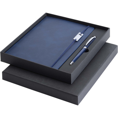 Logotrade corporate gift image of: Legato Elegance A5 hard cover notebook and rollerball pen set