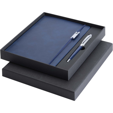 Logo trade promotional item photo of: Legato Elegance A5 hard cover notebook and rollerball pen set