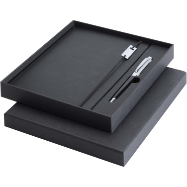 Logotrade promotional products photo of: Legato Elegance A5 hard cover notebook and rollerball pen set