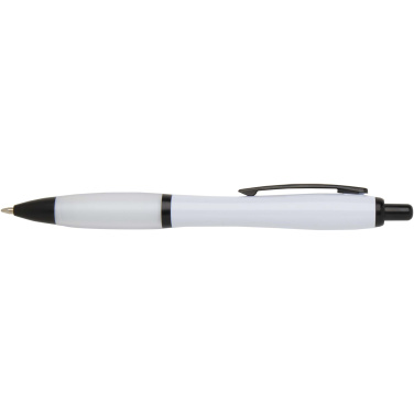 Logo trade promotional merchandise image of: Nash recycled plastic ballpoint pen with black trims (black ink)