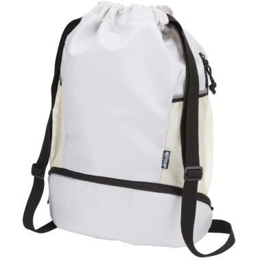Logo trade promotional merchandise picture of: Nomad GRS recycled sports drawstring bag with bottom compartment 18L