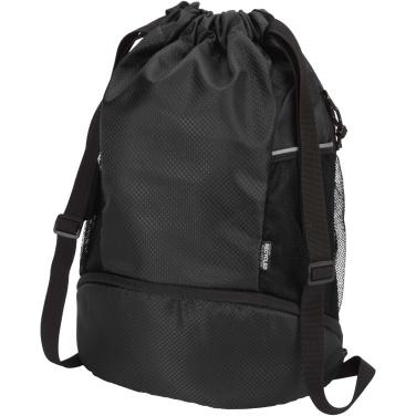 Logotrade business gift image of: Nomad GRS recycled sports drawstring bag with bottom compartment 18L