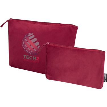 Logo trade promotional item photo of: Swift GRS recycled velvet toiletry bag set