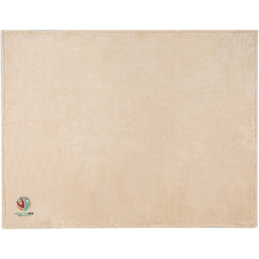 Logo trade promotional giveaway photo of: Ashen GRS recycled sherpa blanket