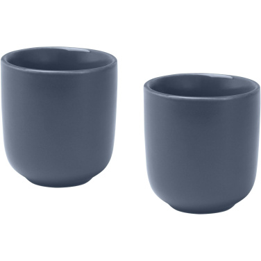 Logotrade business gift image of: Male 90 ml ceramic espresso cups - set of 2