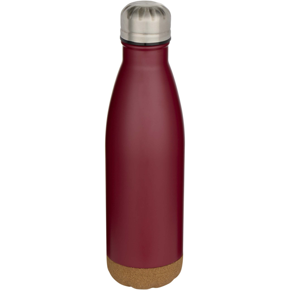 Logotrade promotional gift image of: Cove 500 ml double wall vacuum insulated stainless steel water bottle with cork details