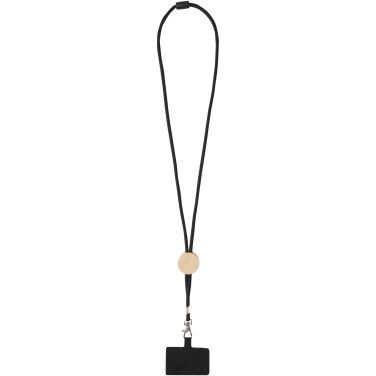 Logo trade promotional product photo of: Adhab smartphone lanyard with bamboo details