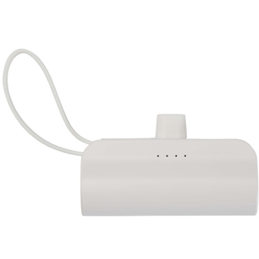 Logo trade promotional giveaways picture of: Alnair 5000 mAh 10W recycled plastic Type-C power bank with built-in flip stand and 2-in-1 cable