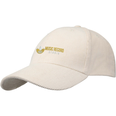 Logo trade advertising product photo of: Hutton 6 panel recycled corduroy cap
