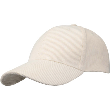 Logo trade promotional gifts image of: Hutton 6 panel recycled corduroy cap