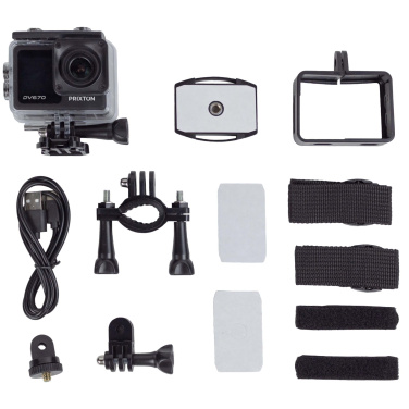 Logo trade promotional products picture of: Prixton DV670 4K dual screen action camera