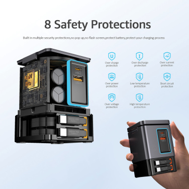 Logotrade advertising product image of: Urban Vitamin Sacramento 105W GAN charger+retractable cables