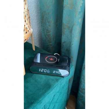 Logotrade advertising products photo of: Alarm Clock and Wireless Charger ADELAIDE