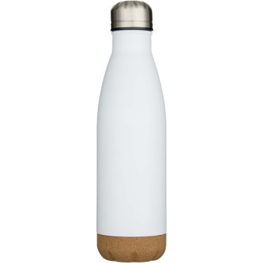 Logo trade promotional gifts image of: Cove 500 ml double wall vacuum insulated stainless steel water bottle with cork details
