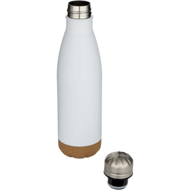 Logotrade promotional items photo of: Cove 500 ml double wall vacuum insulated stainless steel water bottle with cork details