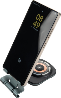Logo trade corporate gifts picture of: Phone holder with wireless charger