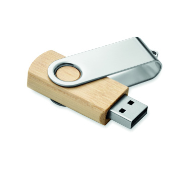 Logo trade promotional giveaway photo of: Techmate bamboo USB 16GB       MO6898-40