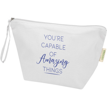 Logo trade promotional gifts picture of: Odisha 180 g/m² OCS organic large accessory pouch 3L