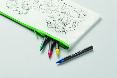 Logo trade promotional products image of: Pencil case with 4 crayons
