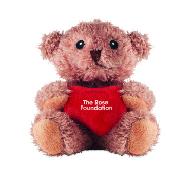 Logo trade business gifts image of: Teddy bear plush with heart