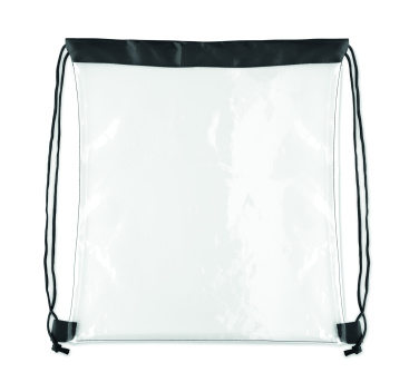 Logotrade promotional giveaway image of: Transparent drawstring bag
