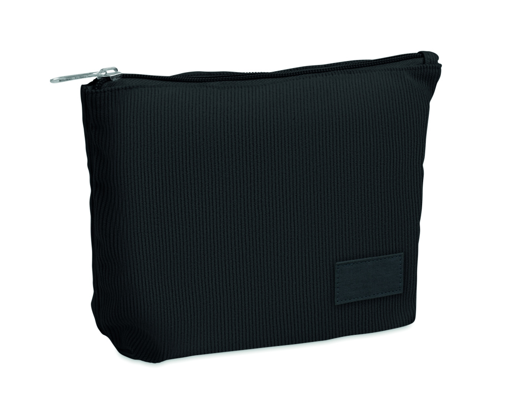 Logo trade business gift photo of: Corduroy cosmetic bag