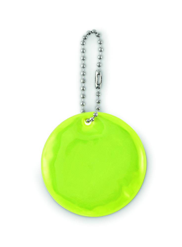 Logo trade promotional merchandise picture of: Round reflective keyring