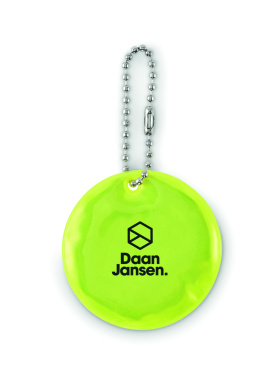Logo trade promotional gifts image of: Round reflective keyring