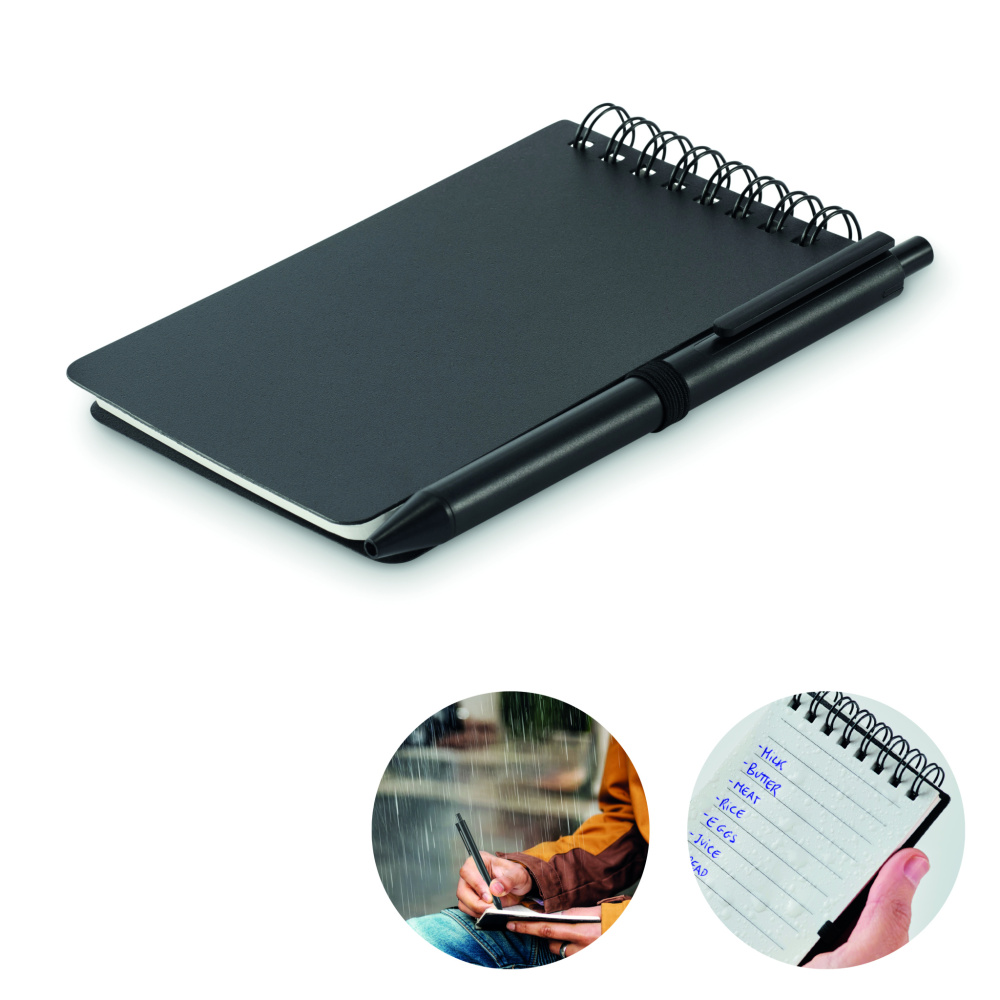 Logo trade business gifts image of: Water repellent notepad